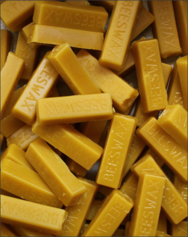 12 -1 OZ BARS OF 100% PURE AMERICAN BEESWAX FILTERED NEVER CUT OR DYED
