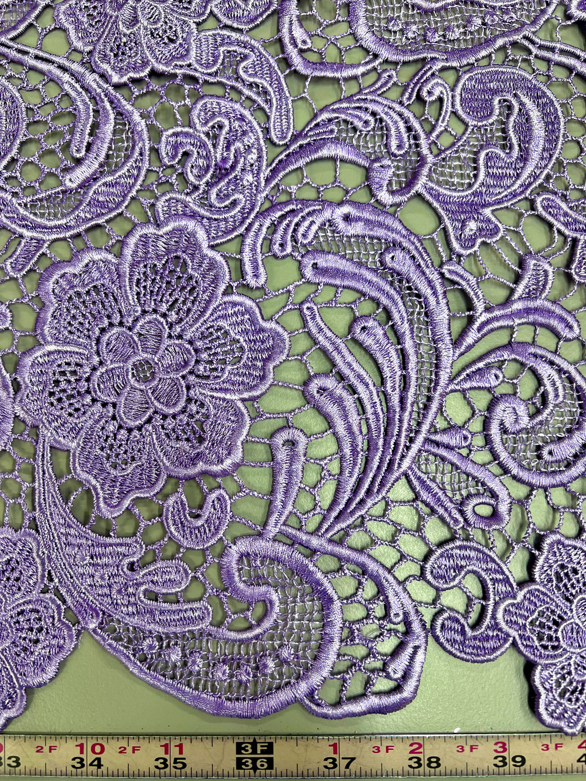 Maggie LAVENDER Guipure Venice Heavy Lace Fabric by the Yard – 10019