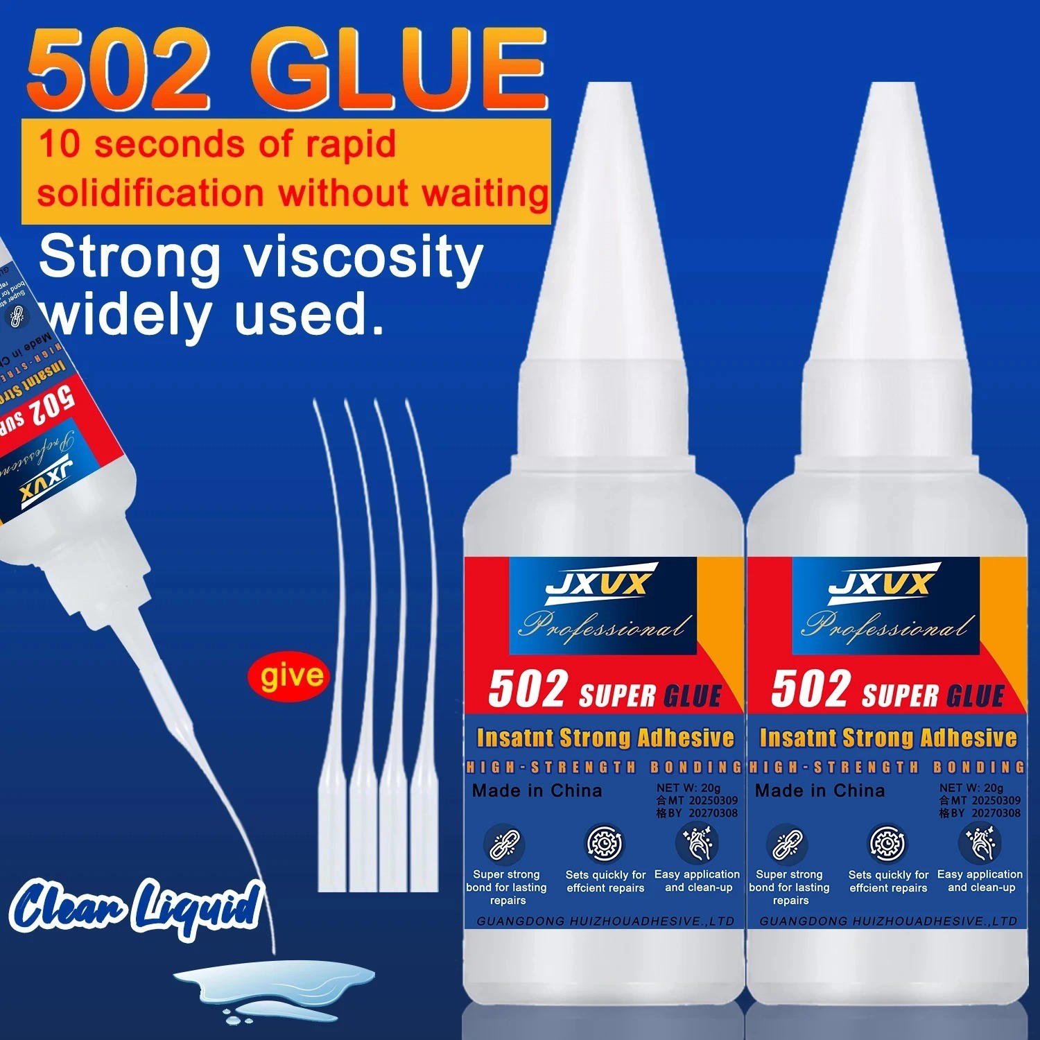 Super glue 502 High Strength Quick-drying Cyanoacrylate Adhesive for leather