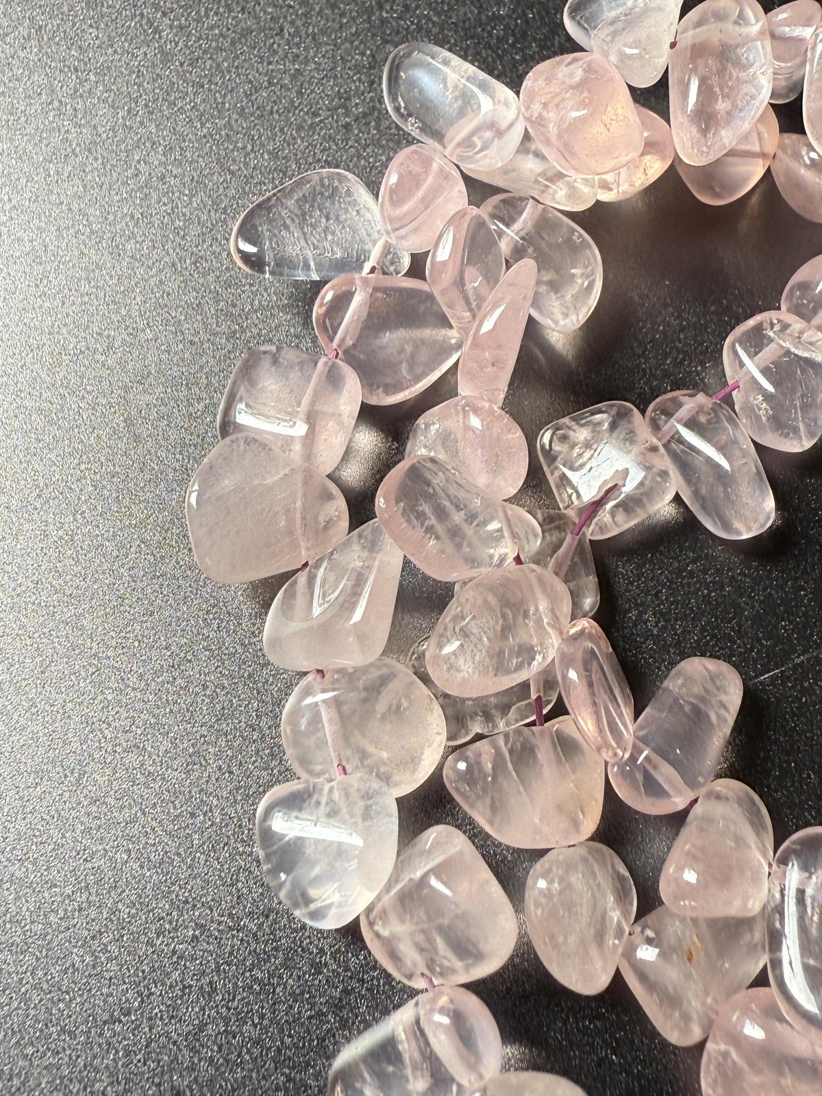 Rose Quartz Nugget Beads: Soft Pink Gemstone Strand, 16″