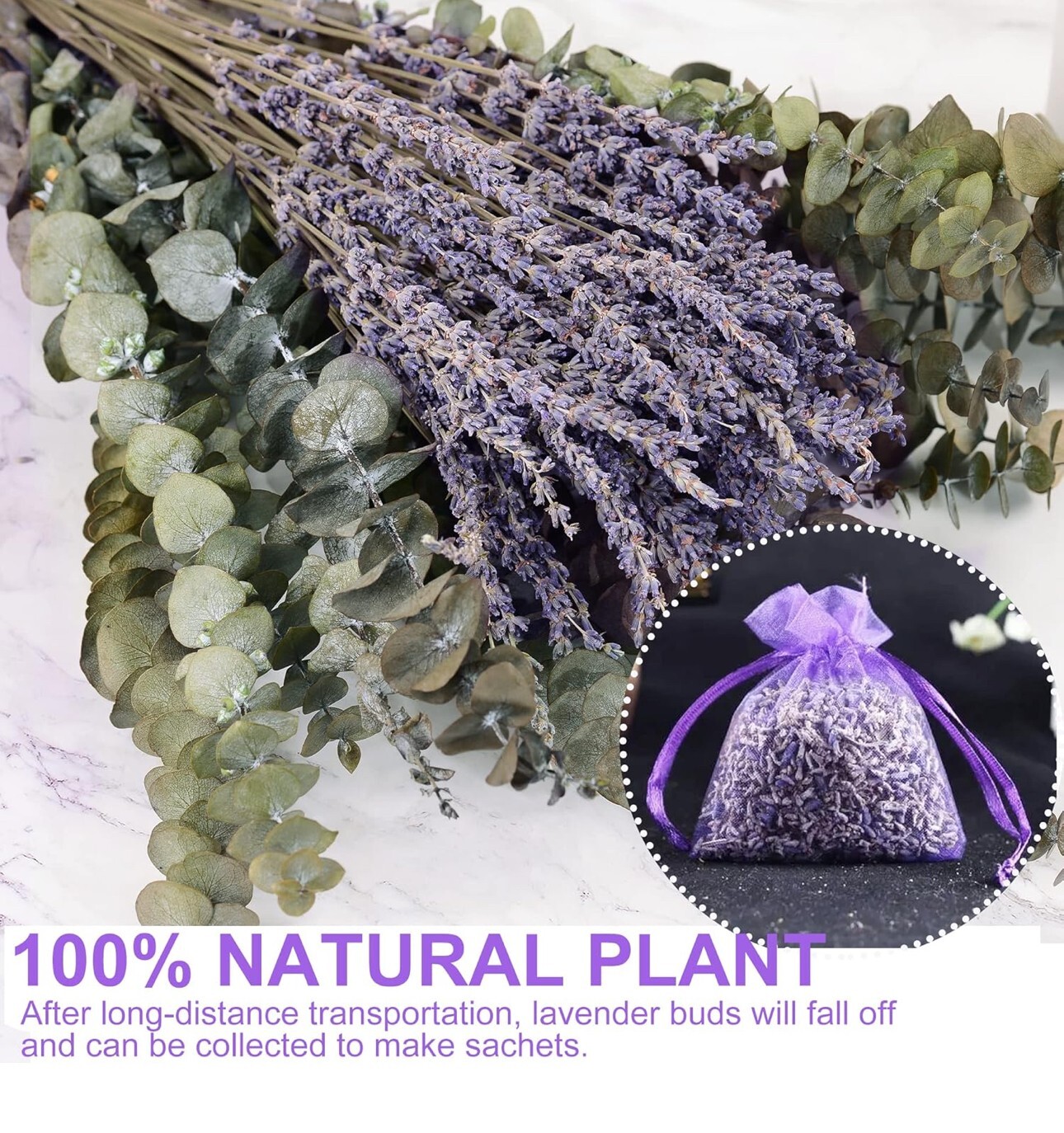 Dried Eucalyptus & Lavender Flower Bundles for Shower & Home Decor