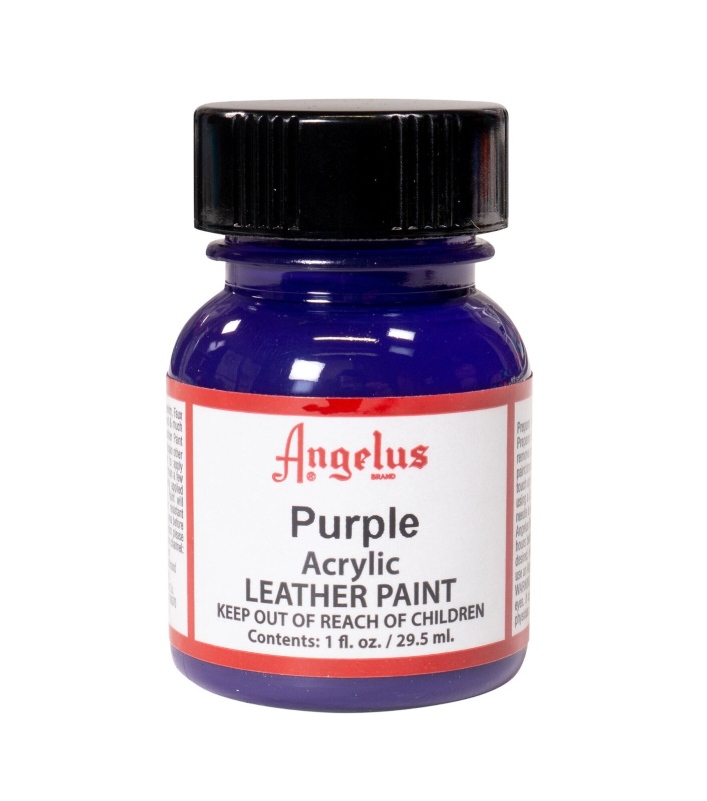Angelus Acrylic Leather Vinyl Paint Water Resistant Purple – 1 fl. oz