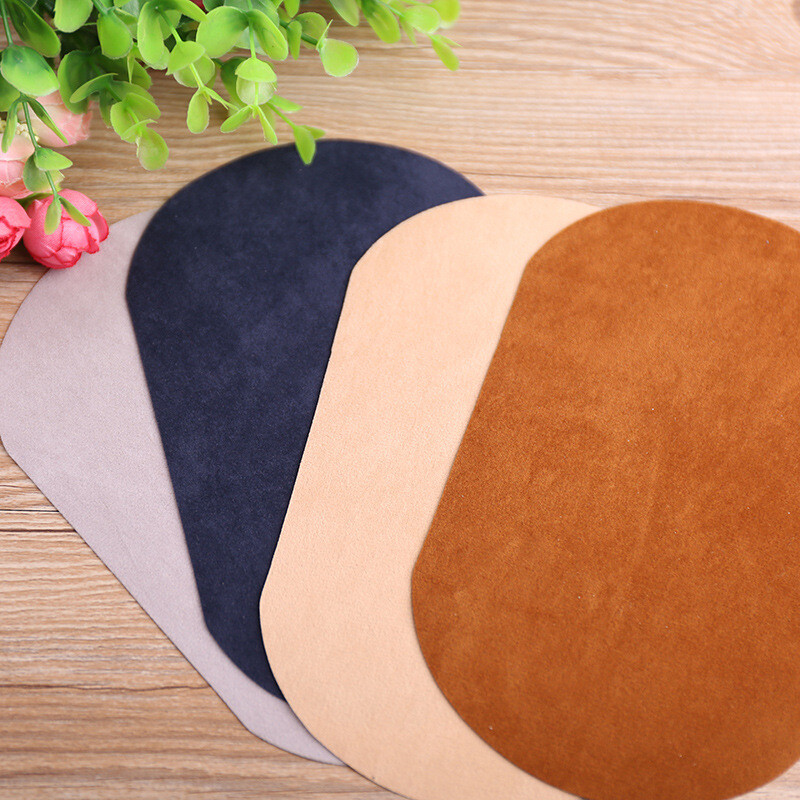 Suede Leather Iron-on Oval Elbow Knee Patches DIY Repair Sewing Applique