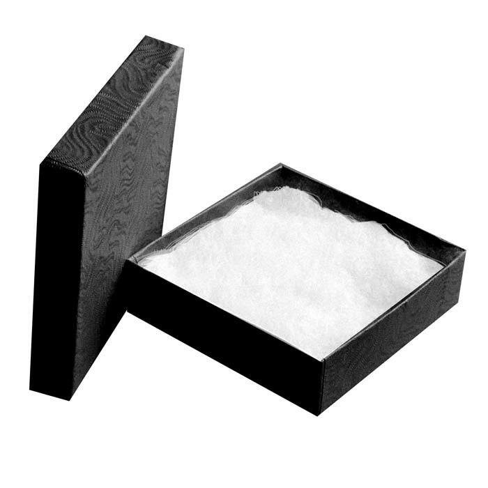 Swirl Black Cotton Filled Jewelry Packaging Gift Boxes Cardboard Box 100~200~500
