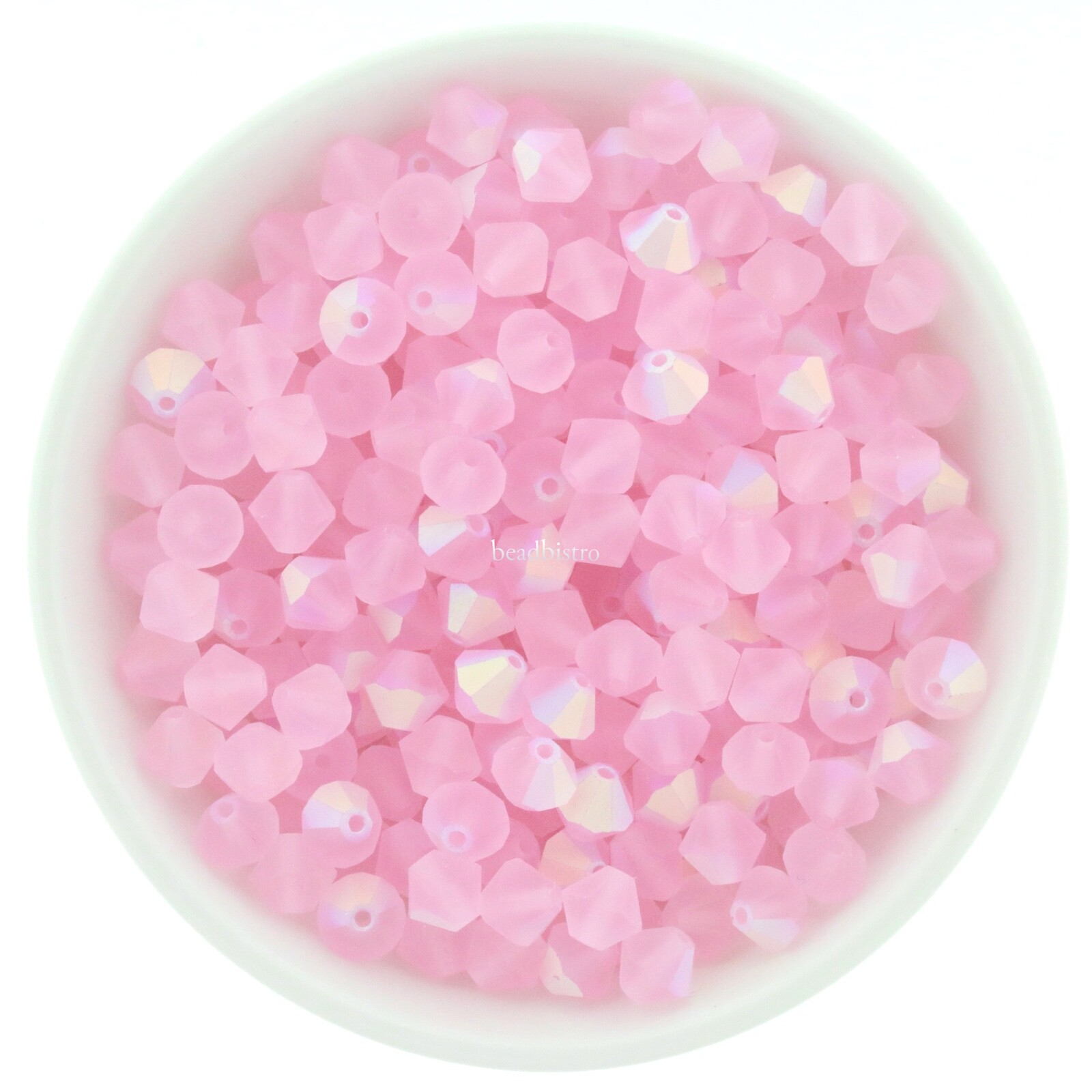 Preciosa Bicones Pink Sapphire AB Matte 3mm, 4mm, 6mm Crystal Bicones