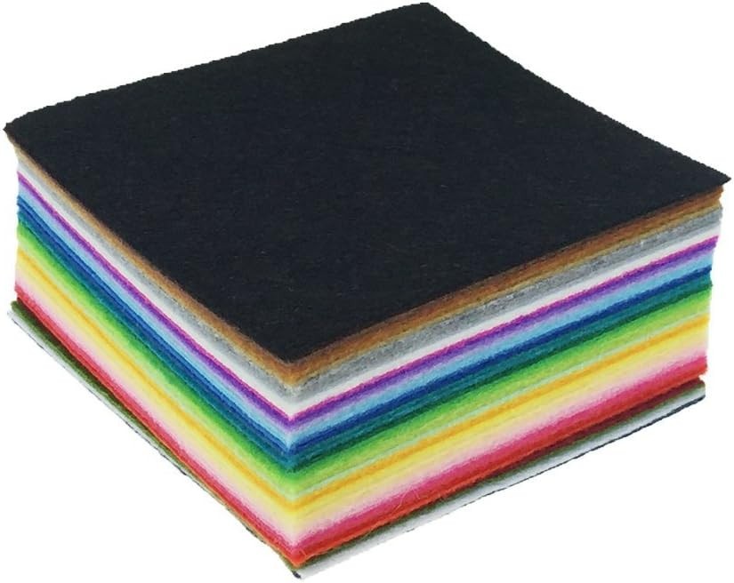 Durable 1mm Thick Felt Fabric Sheets – 42 Assorted Colors for Crafters