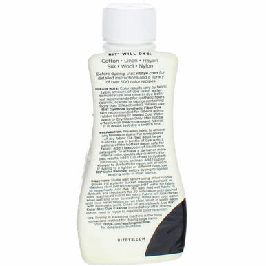 Rit Liquid Black Dye 8 Oz All Purpose Fabric Dye for Cotton Polyester Acrylic