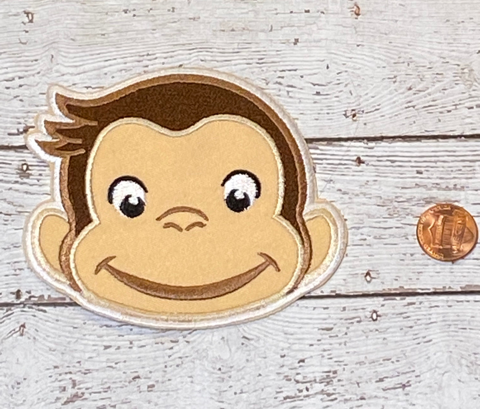Curious George Embroidered Iron on / Sew On Patch, Applique 3.5′ H by 4″
