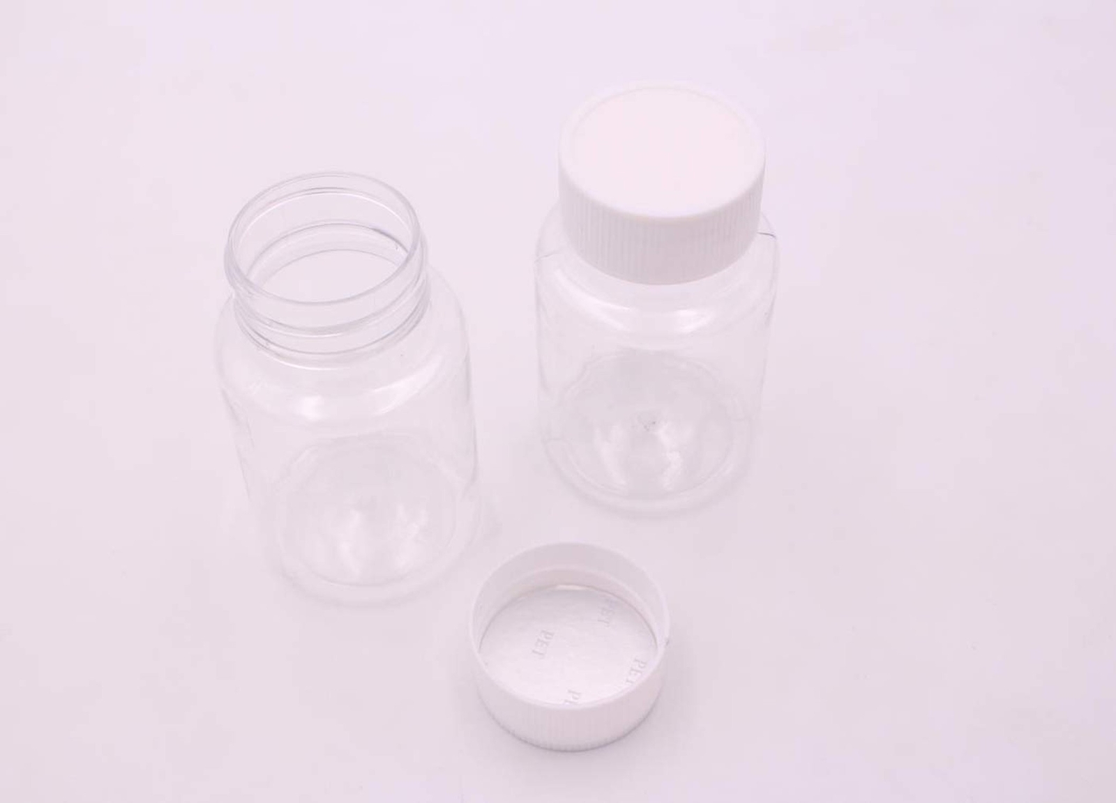 12PCS Clear Empty Portable Thicken Plastic Bottles Case with White Screw Cap …