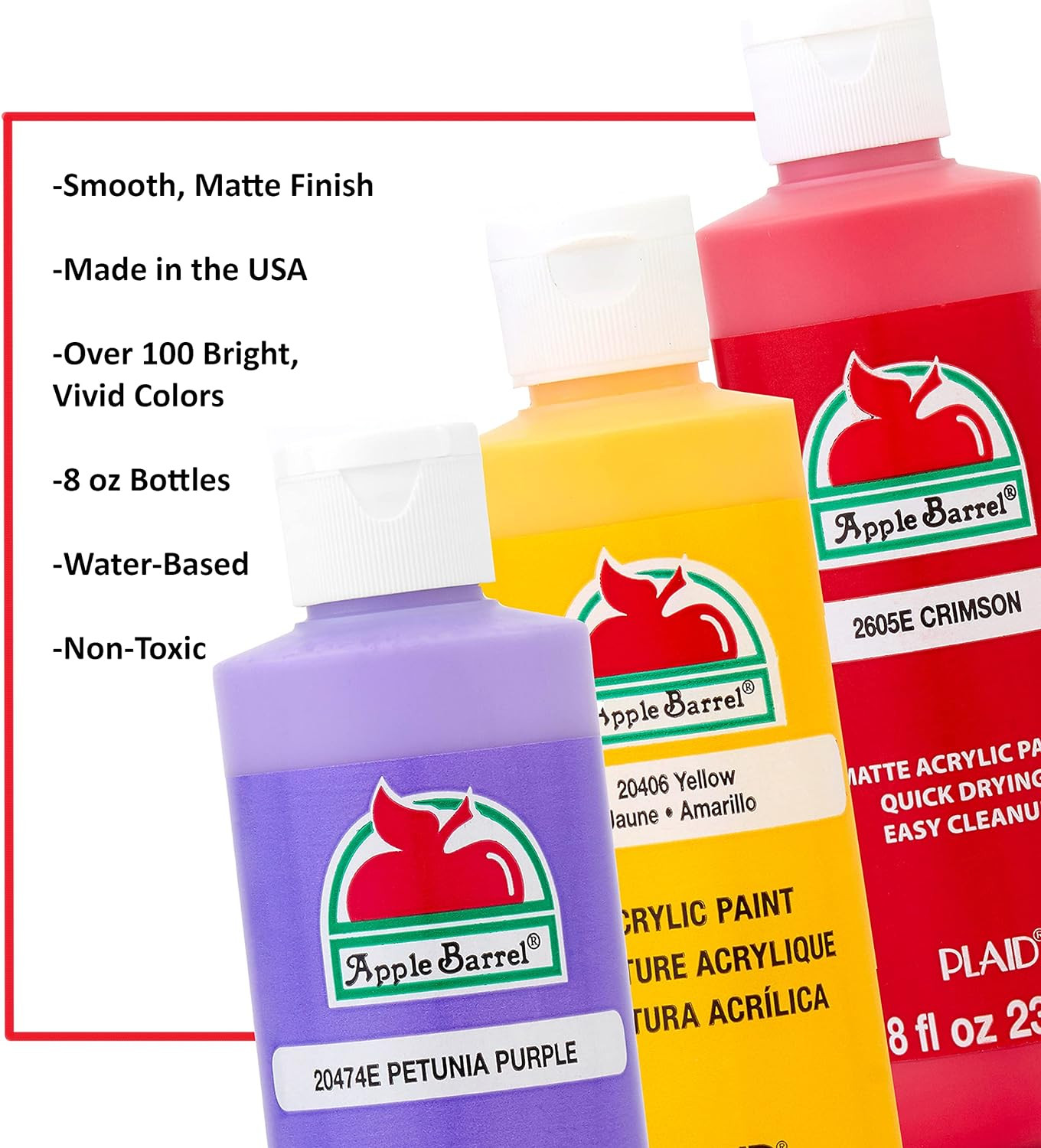 Acrylic Paint in Assorted Colors (8 Ounce), 20404 Black- (Pack of 1)