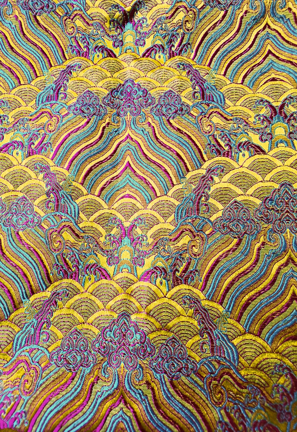 Viscose China Brocade Fabric 29″ Wide By Yards Retro Weave Patterned Material