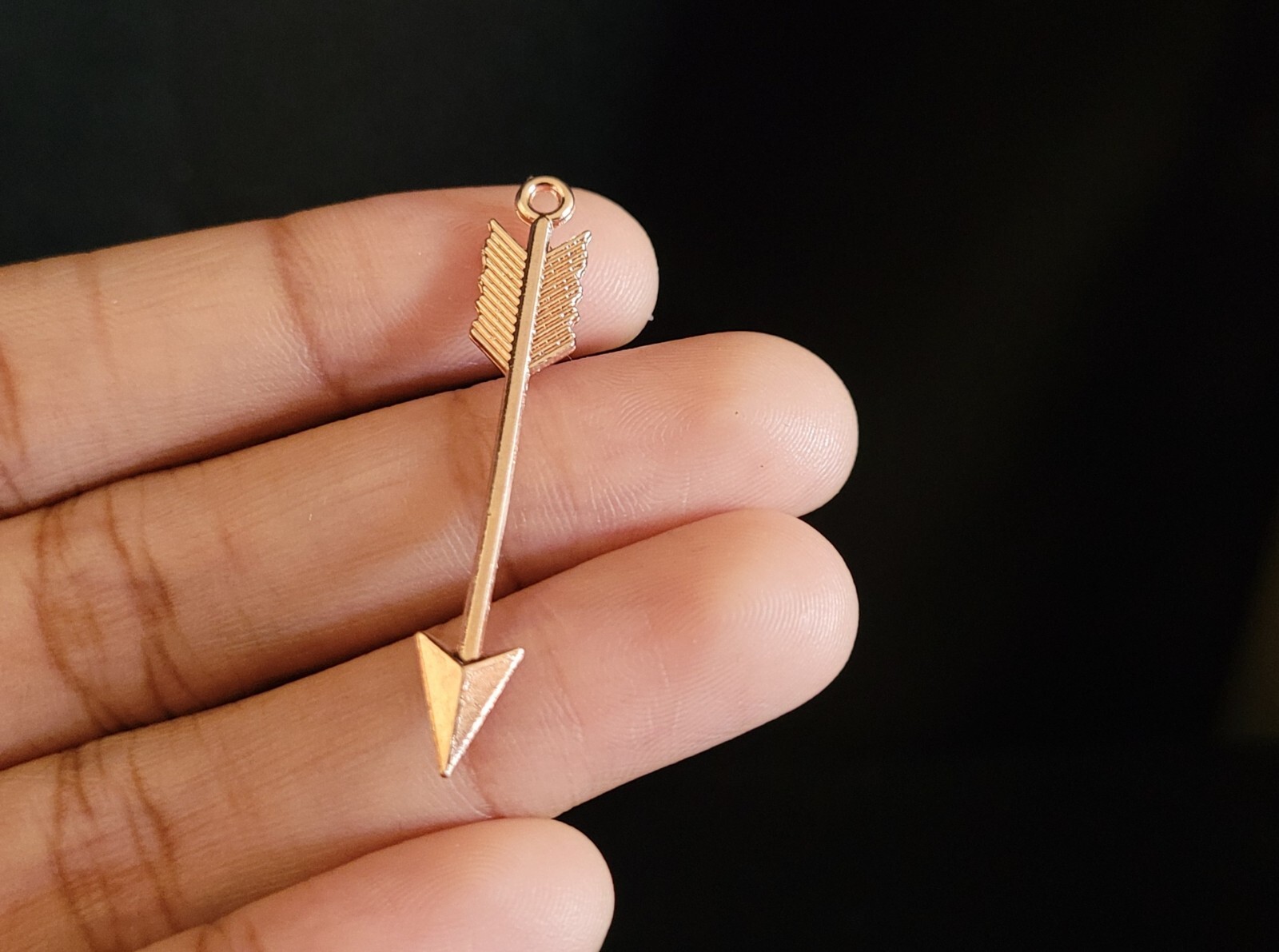 2 Arrow Charms Rose Gold Tone Pendant Necklace Earrings Bracelets Jewelry Making