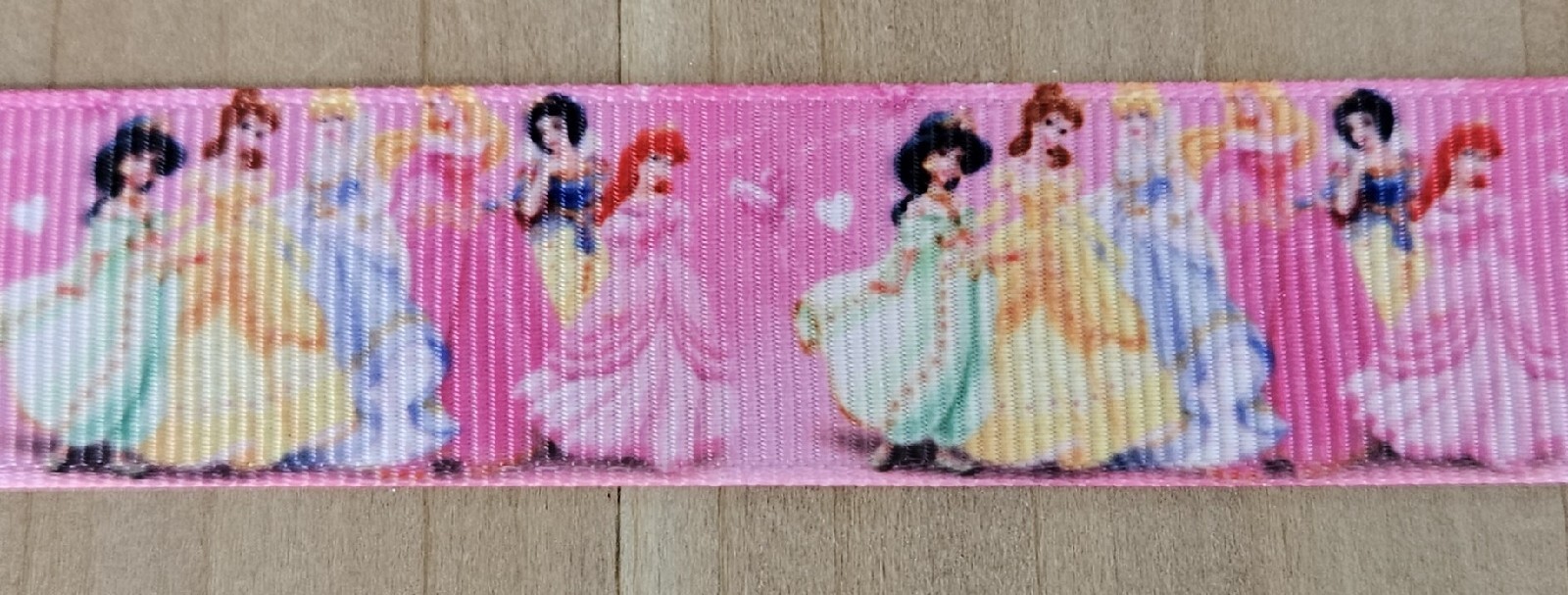 7/8″ (1 YD) Disney Princess Ribbon Snow White Cinderella Belle Ariel Jasmine