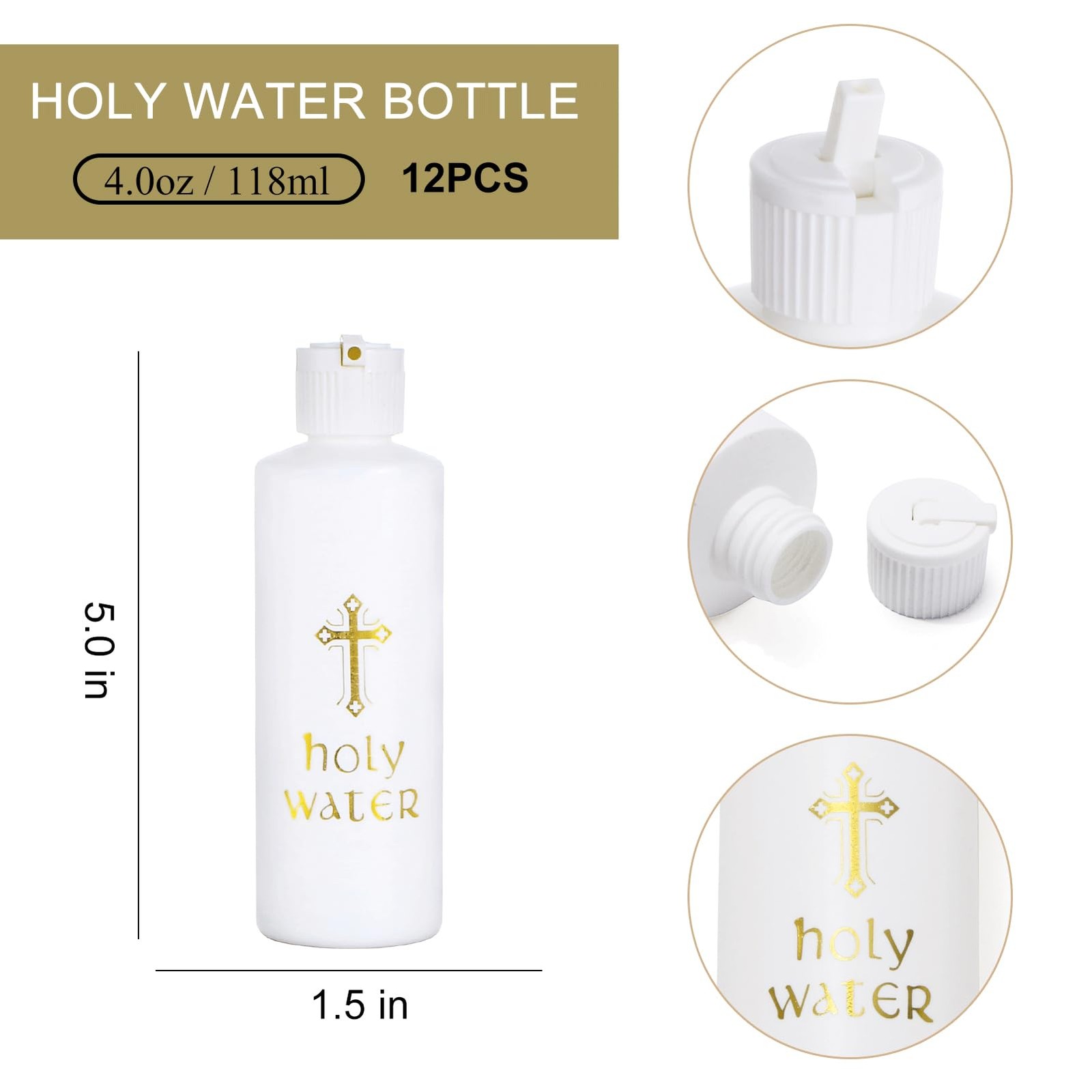 12 Pcs Plastic Holy Water Bottles 4oz/ 118ml Holy Water Empty Containers for …