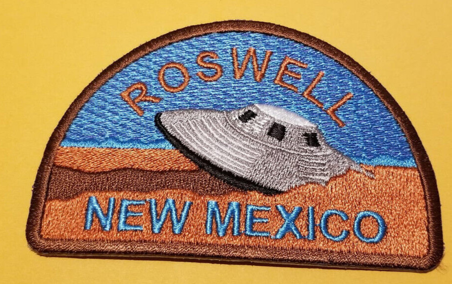 Roswell, New Mexico Embroidered Patch approx 2.5×3.75″