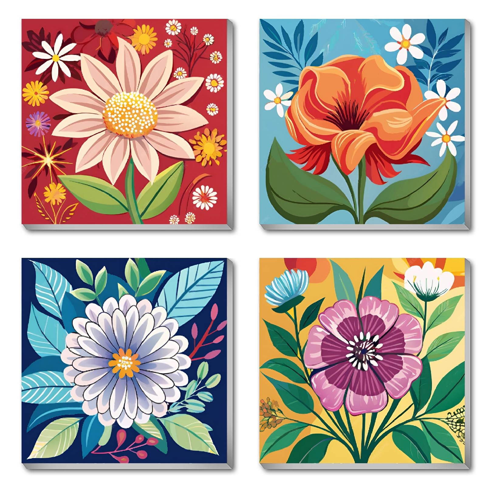 4 Pack Framed Paint by Numbers Kit for Adults Beginner & All Ages 812 and Mor…
