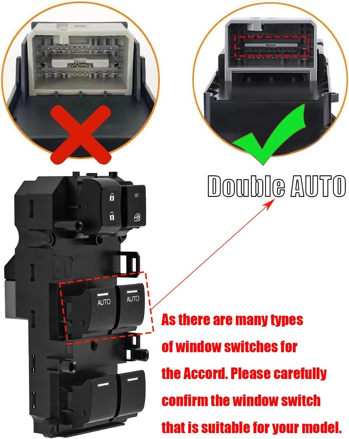 Front Left Side Power Master Window Switch 35750T2AA11 Fit for Honda Accord Seda