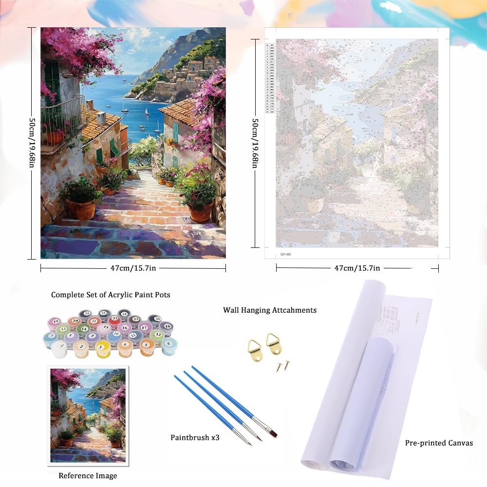Modern Abstract Painting By Numbers Kit Cross Stitch Wall Art Decoration
