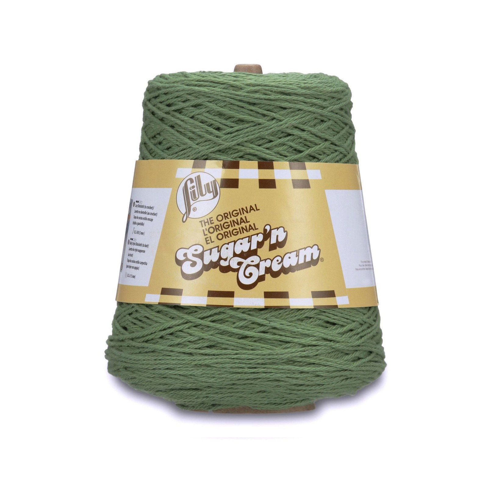 Lily Sugar’n Cream Cotton Cone Yarn, 14 oz, Sage, 1 Cone