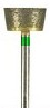 JSP®DIAMOND BUR, SINTERED, Coarse 120 grit 2.34mm Inv cone, flat top 5.5x6mm