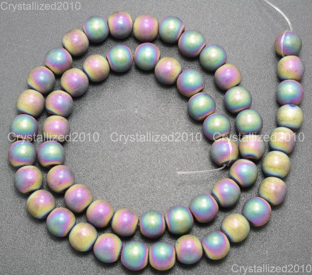 2 Strands Natural Matte Frosted Gemstone Round Loose Beads 4mm 6mm 8mm 10mm 15″