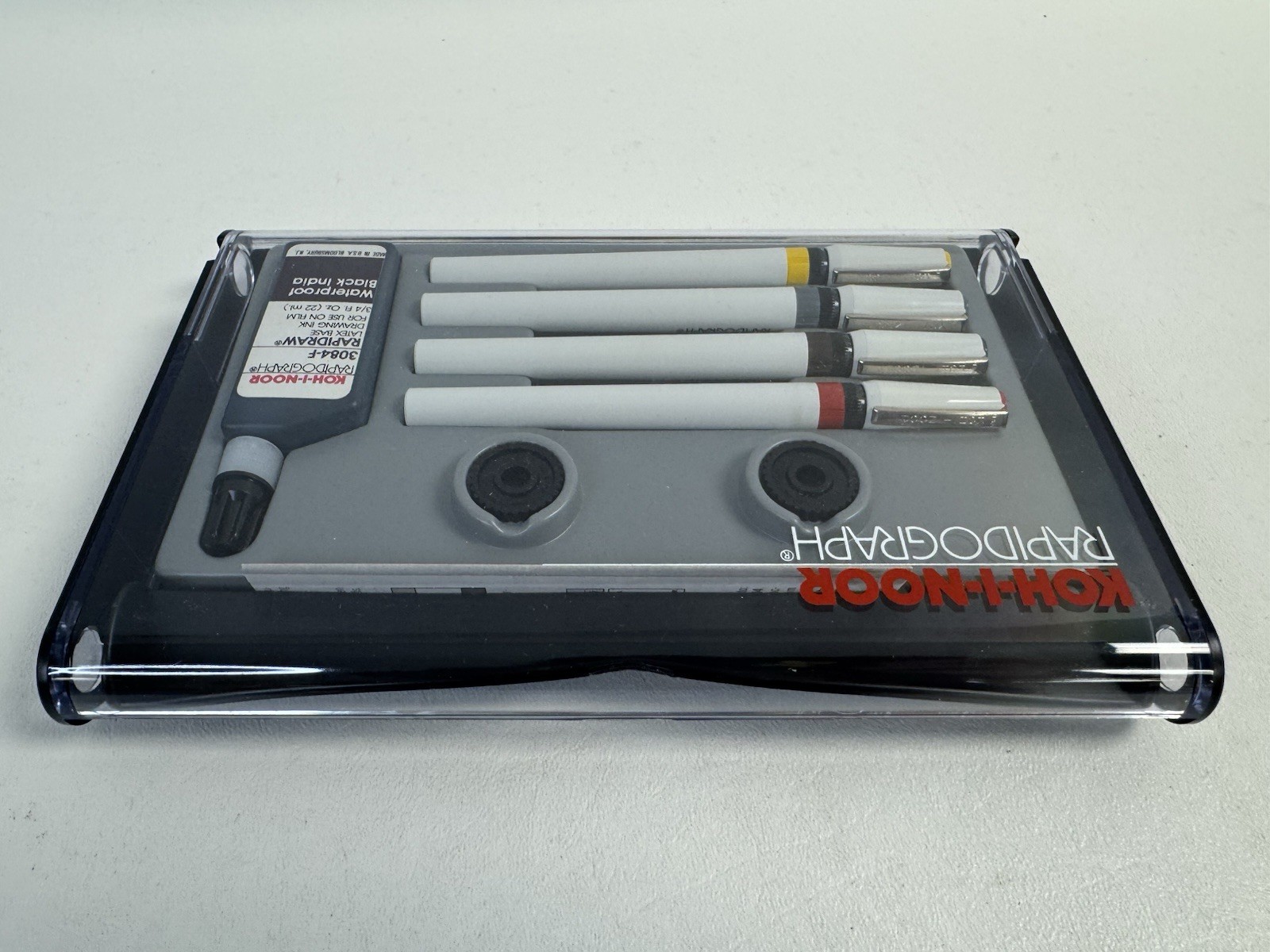 Koh-I-Noor Rapidograph Slim Pack 4 Technical Drawing Pen Set 3165-JSP-4 New
