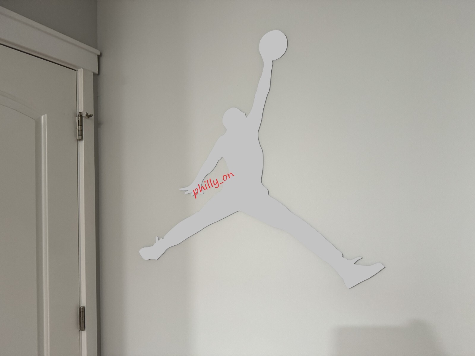 Michael Jordan Jumpman 23 Shape Wooden Sign Plaque Wall Door Decor