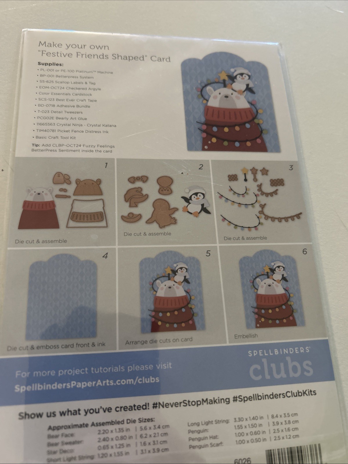 NEW Spellbinders Small Die of the Month Oct 2024 FESTIVE FRIENDS