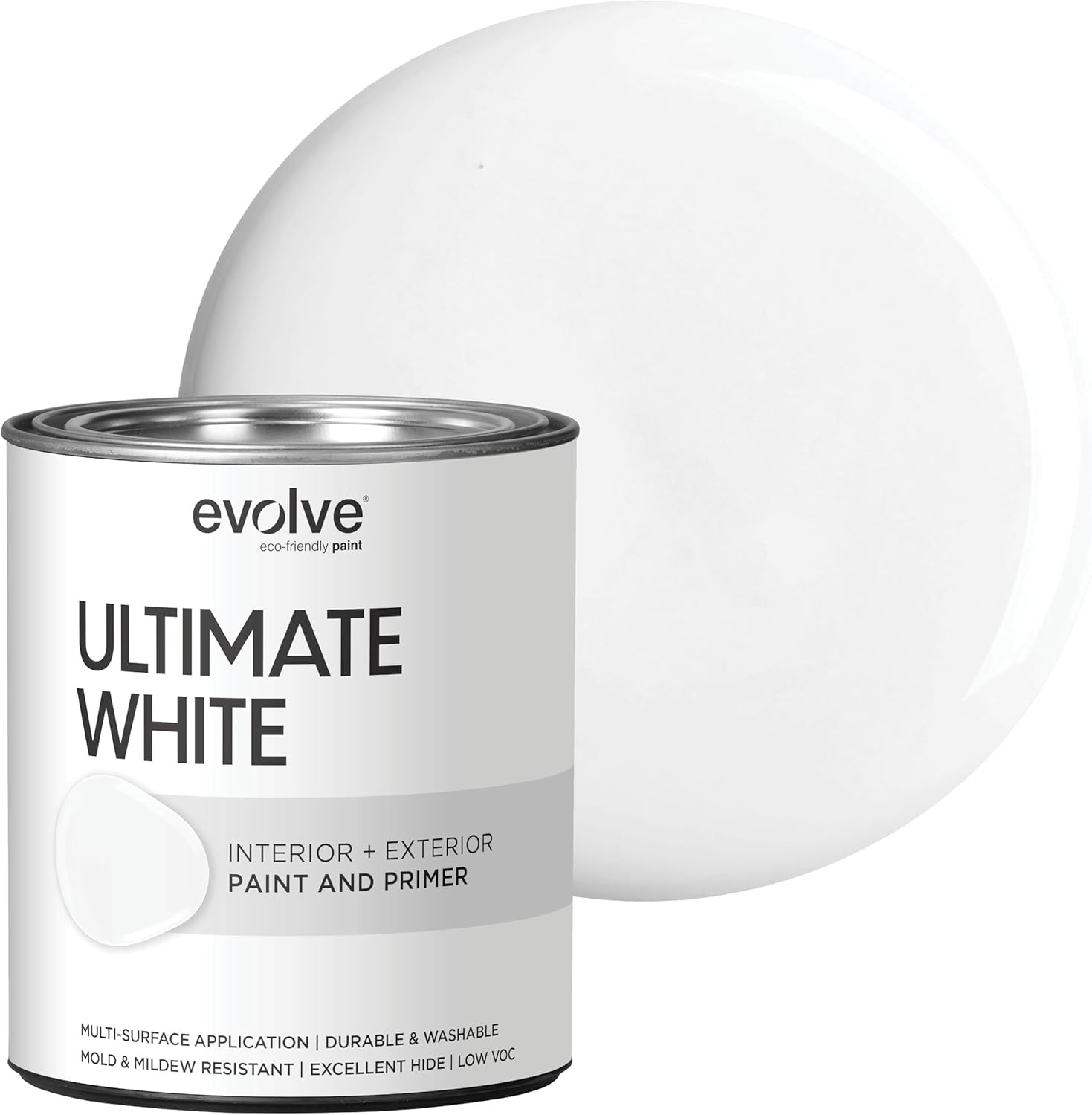 Ultimate White Paint & Primer in One, Semi-Gloss White, 1 Gallon – Interior & Ex
