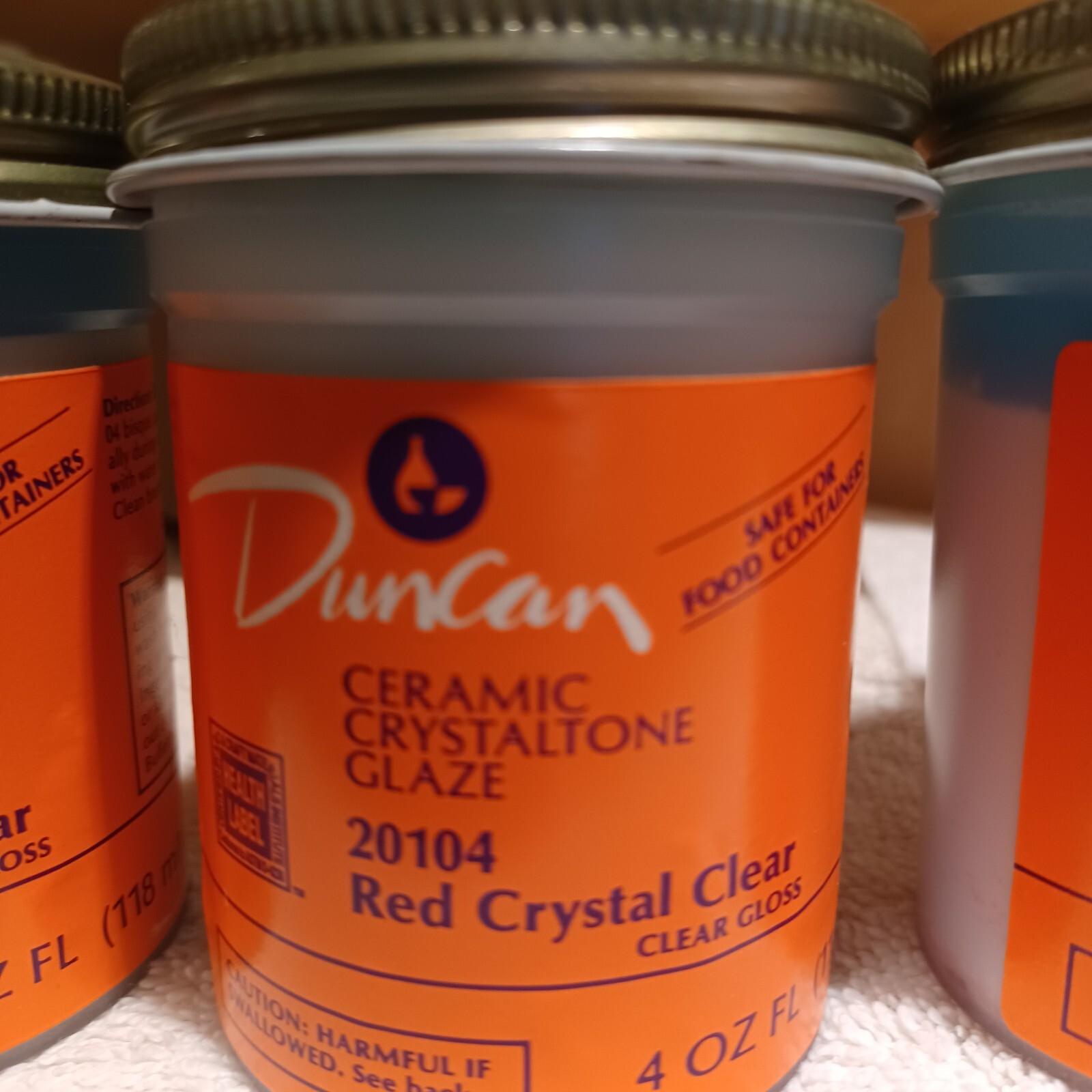 Duncan Discontinued RARE Crystaltone Glaze RED Crystal Clear Clear Gloss
