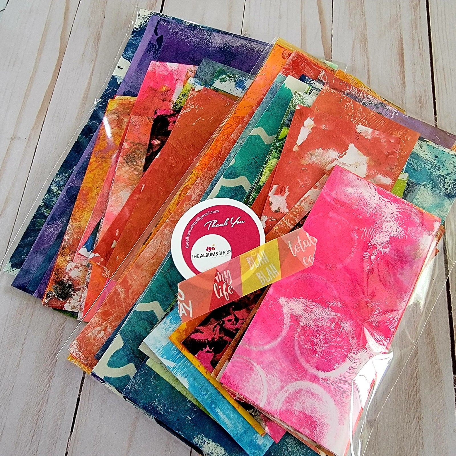 Collage Papers: 40 Beautiful Hand Painted. Collage Paper Samples For Art Journal