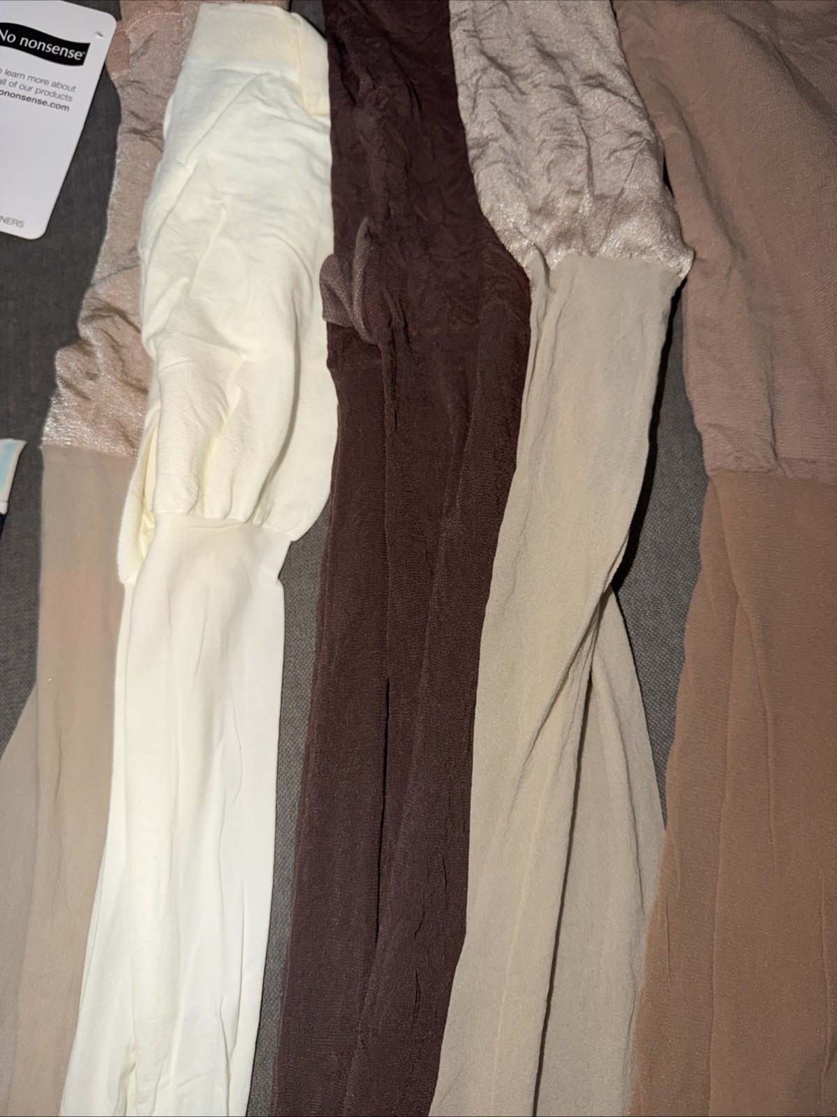 Evan Picone Nordstrom Pantyhose Lot of 5 Coffee Beige Crème Crafts Cutters
