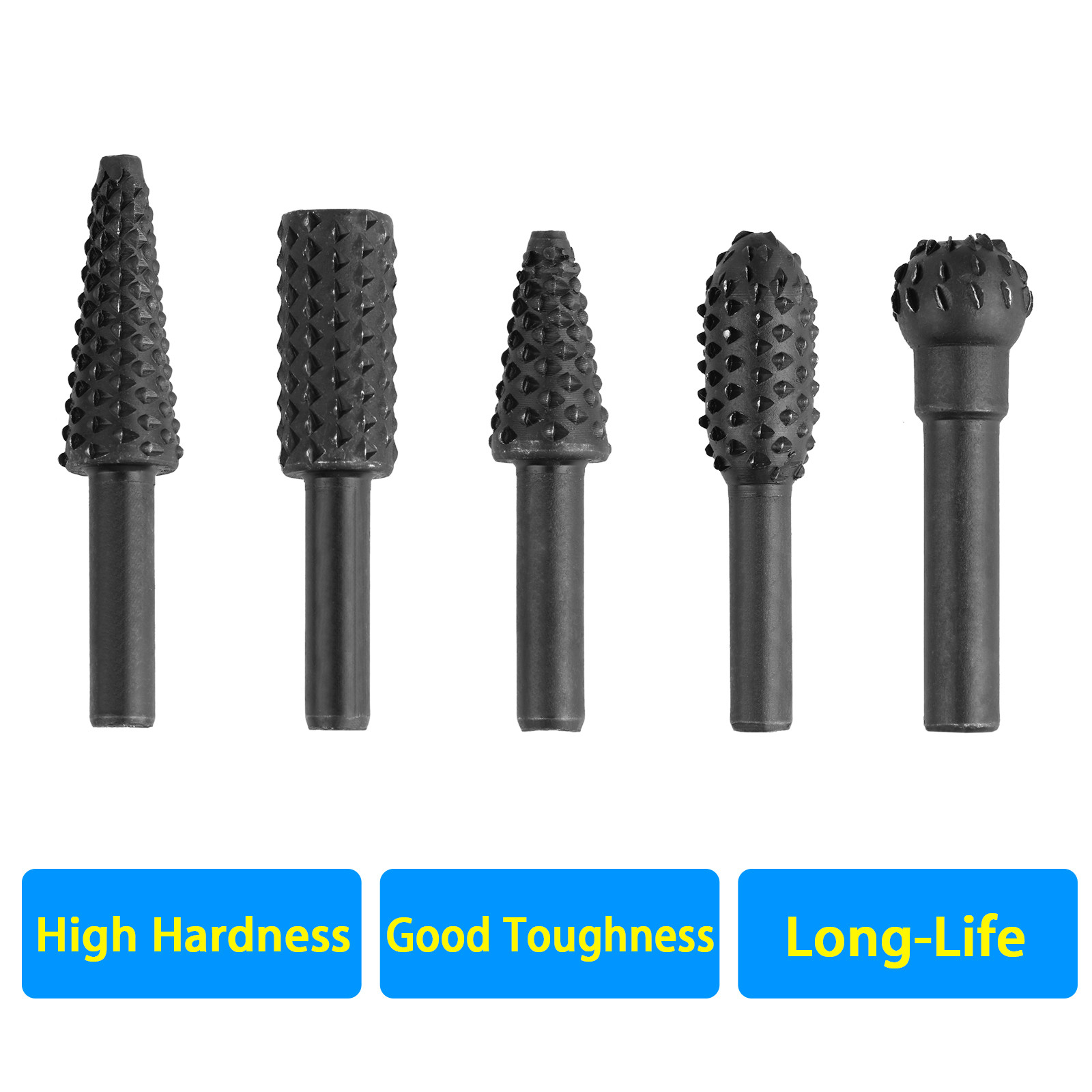 5PCS 1/4” Drill Bit Set Cutting Tools for Woodworking Knife Wood Carving Tool