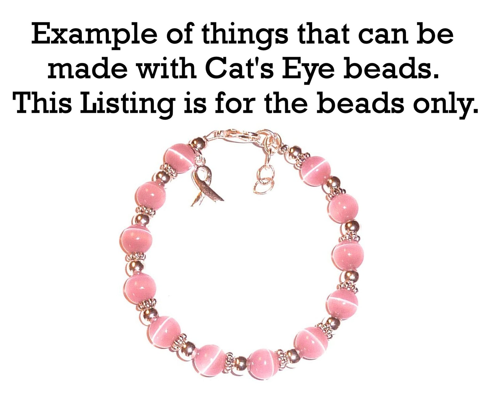 10 Strands of 8mm Round Beads, Fiber Optic Cats Eye Beads, 500 Beads, The Eye