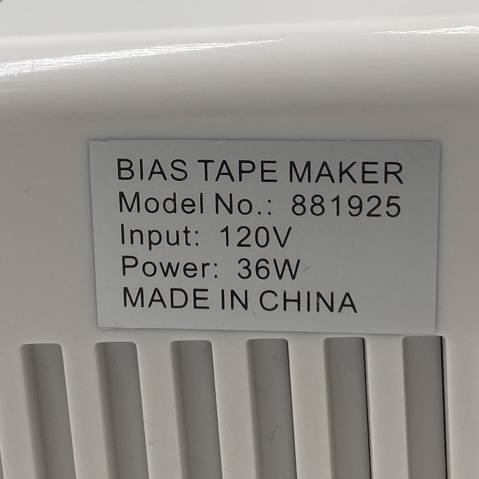Simplicity Bias Tape Maker Single Fold Machine 881925 3/4″ Tip Tested