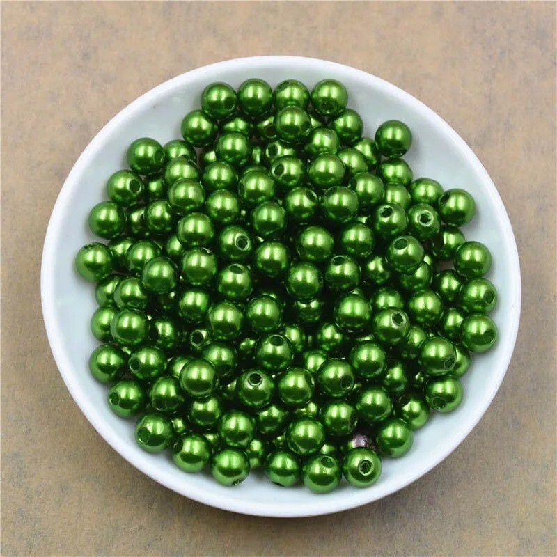 GLASS PEARL BEADS ROUND 3/4/6/8/10/12mm 50x100x300x400x500x1000 Jewelry Making
