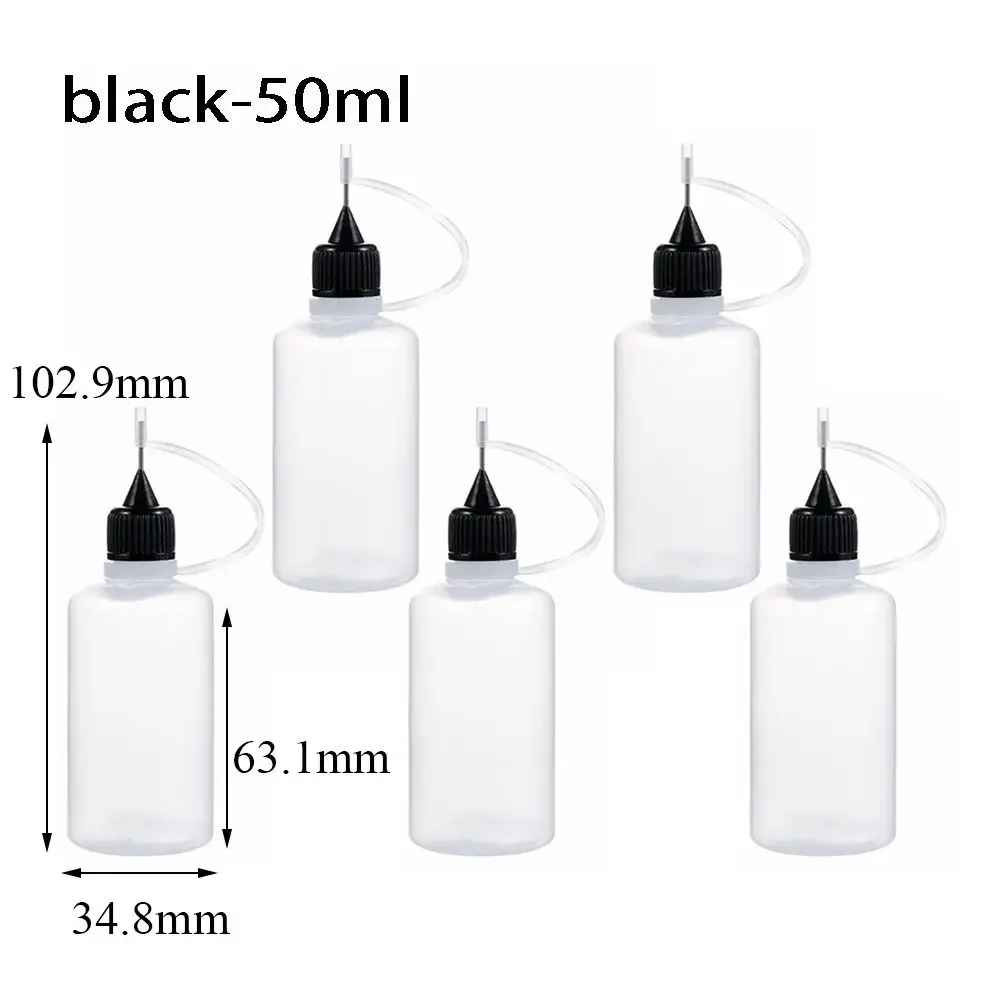 5PCS Needle Tip Glue Applicator Bottles 5-100ML DIY Craft Quilling Tool