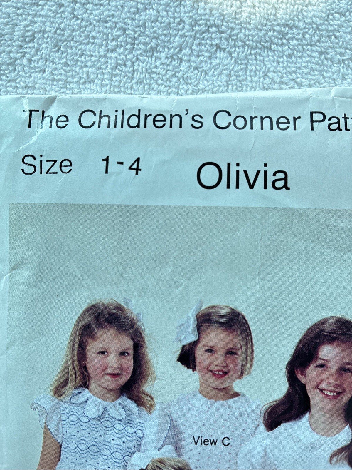 VTG NEW The Children’s Corner Patterns 200 Olivia Smocked Dress Sz 1-4 Uncut