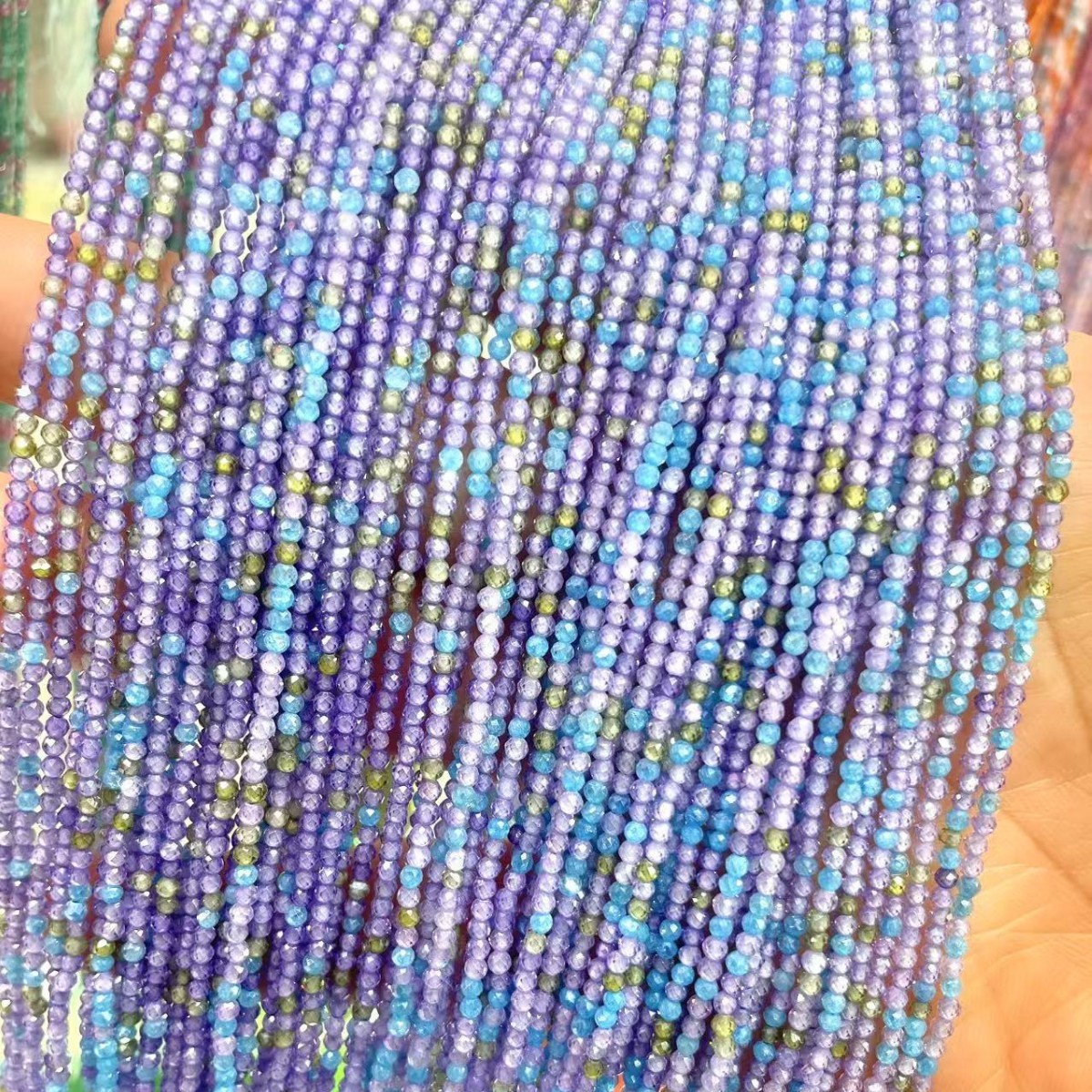 2mm High Quality Dopamine Faceted Mixed Natural Zircon Beads for Jewelry Making