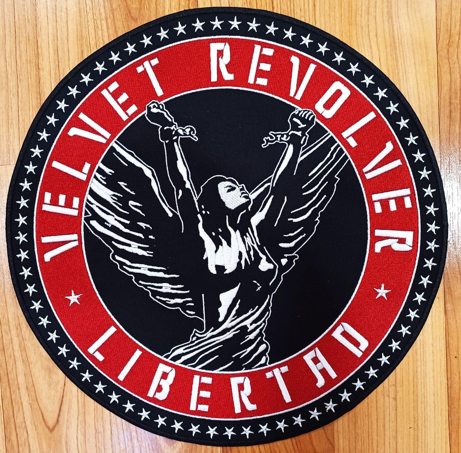 LARGE EMBROIDERED VELVET REVOLVER LIBERTAD BACK PATCH (Please Read Ad)