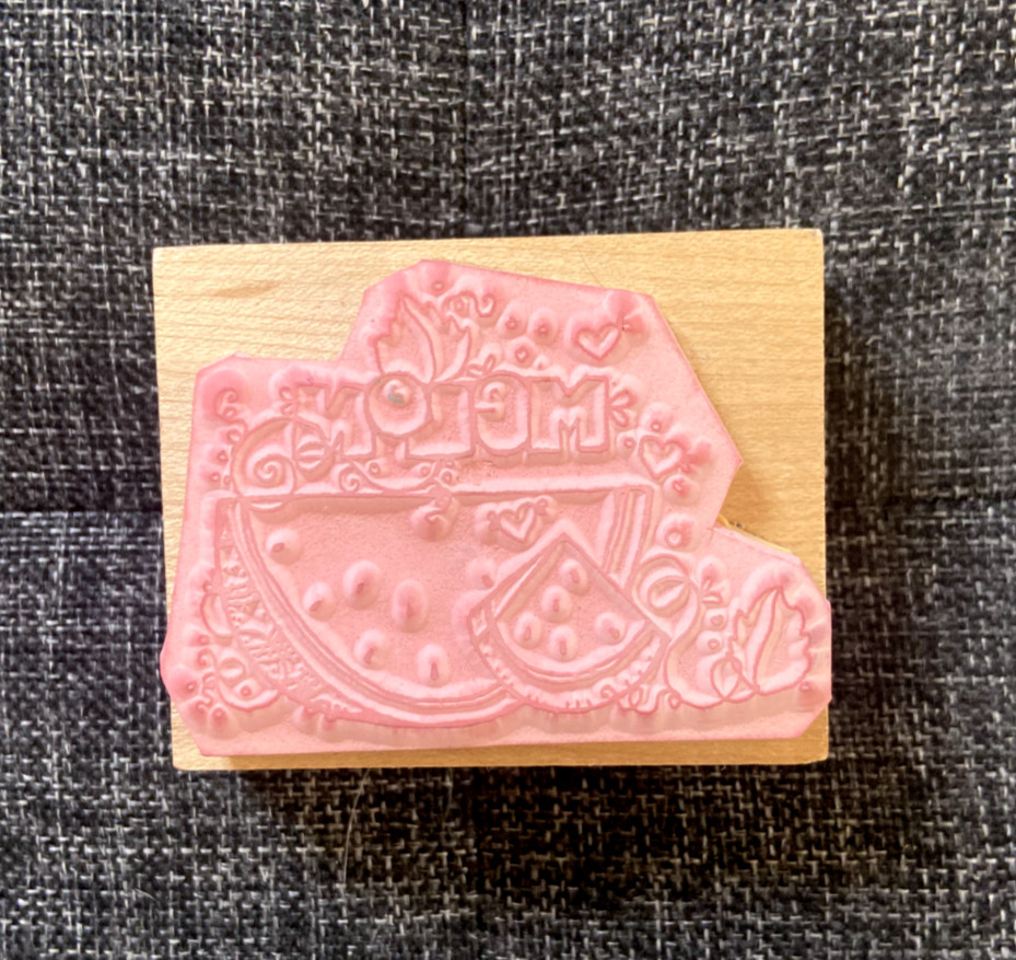 DOTS WM Rubber Stamp H220 Melon Watermelon Fruit Hearts Vines Summer NEW