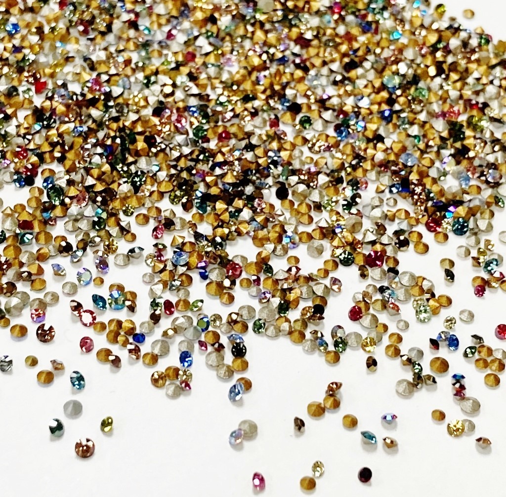 400 Vintage Swarovski Crystal 1mm. To 2mm. Tiny Rhinestones – Jewelry Repair J48