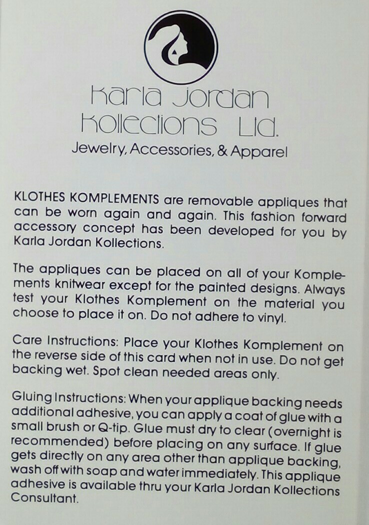 Karla Jordan Kollection WATERMELON slice Sequin Applique reusable adhesive VTG