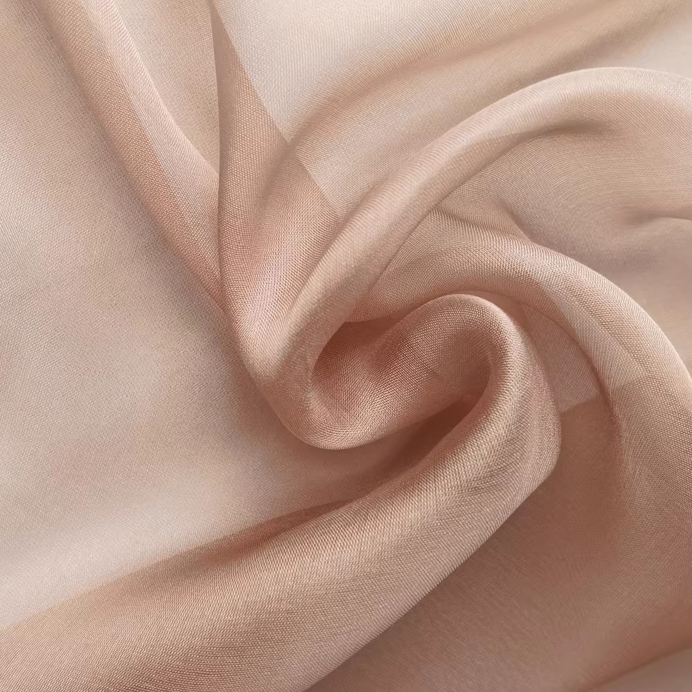 55” Wide Plain Mulberry Pure Silk Chiffon Fabric By the Yard Flowy Wedding Silk