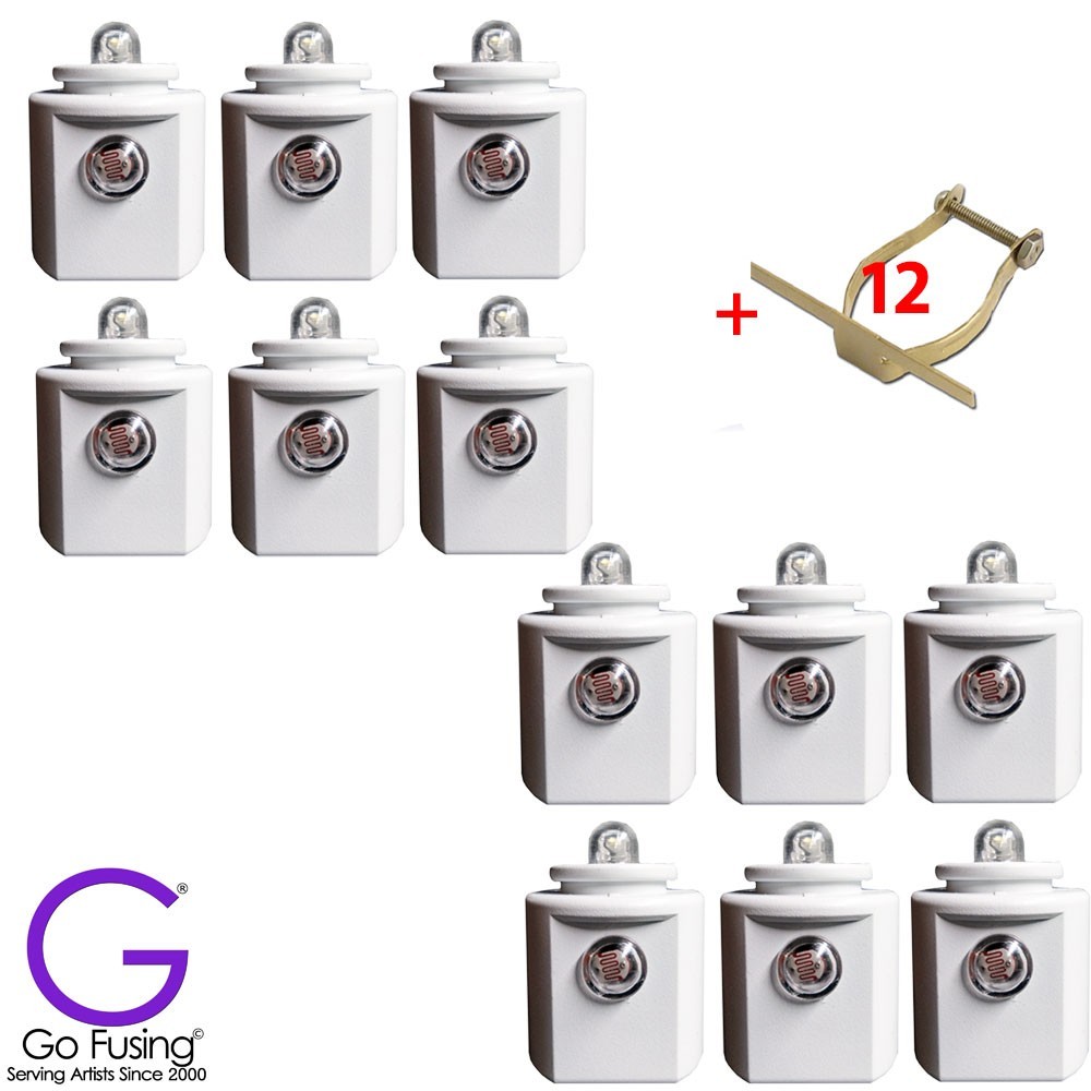 Night Light Kit 6-12 Pack LED Sensor Warm Light Low Profile Clip Craft Supply