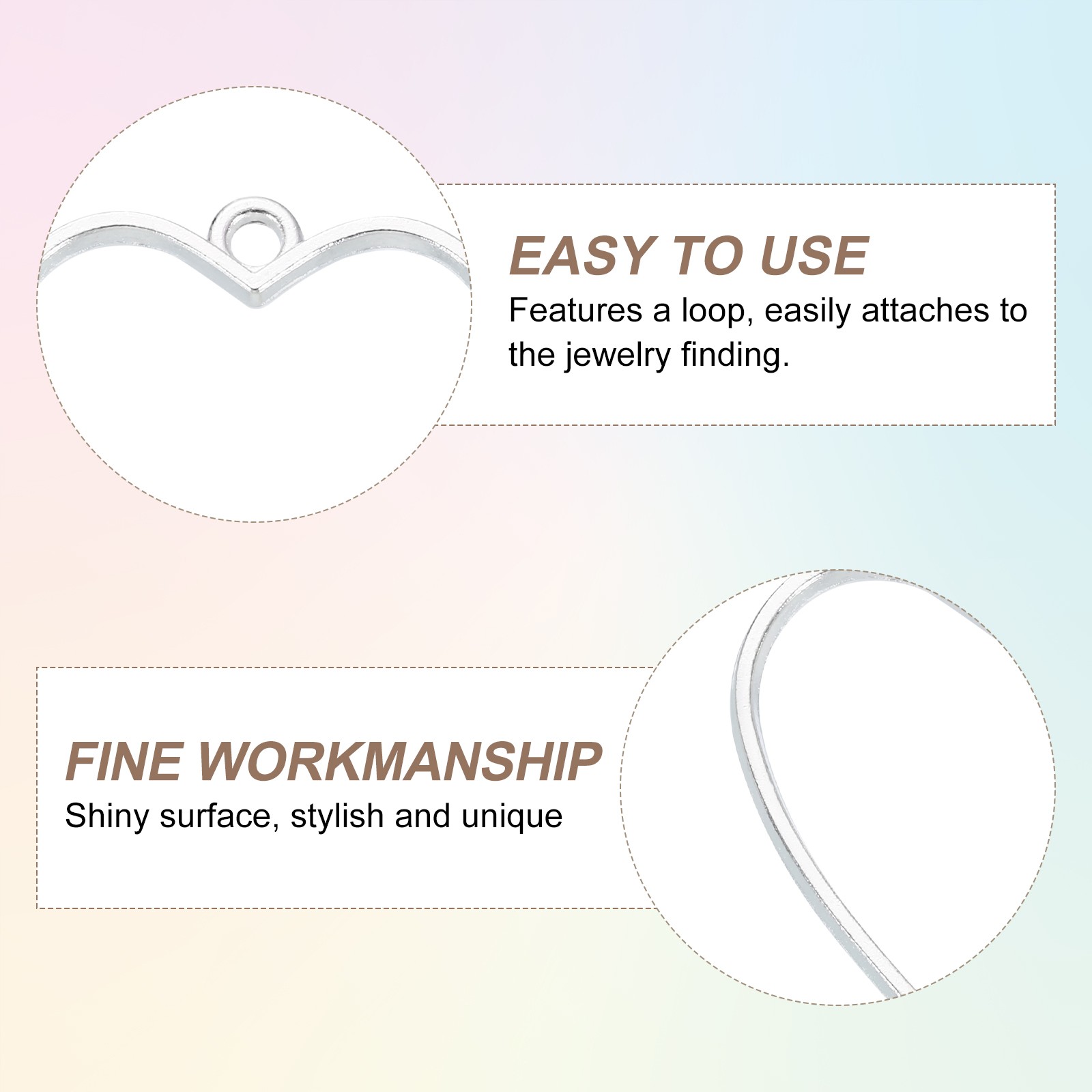 32 Pcs Open Bezel Heart Resin Bezels Pendants Open Back Bezel Bright Silver