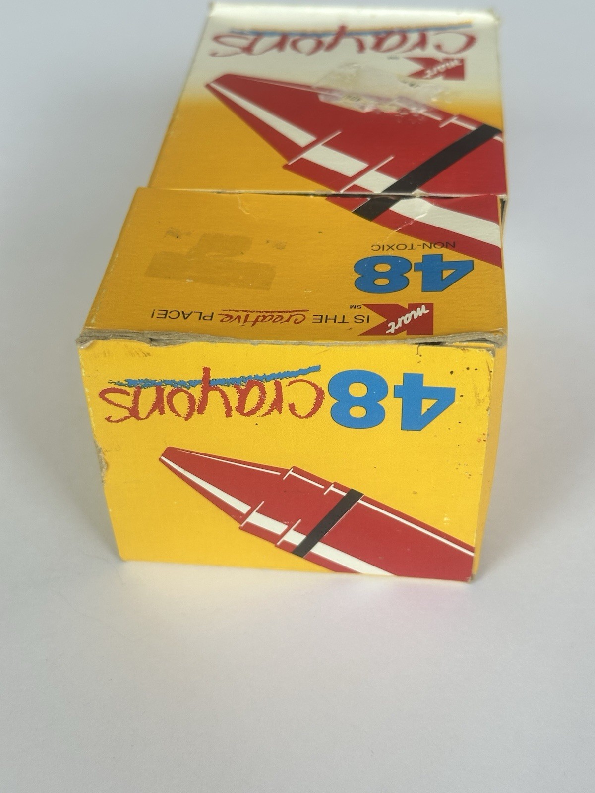 Vintage KMART Crayons Non Toxic Box of 48 Colors Collectible Advertising 1990s