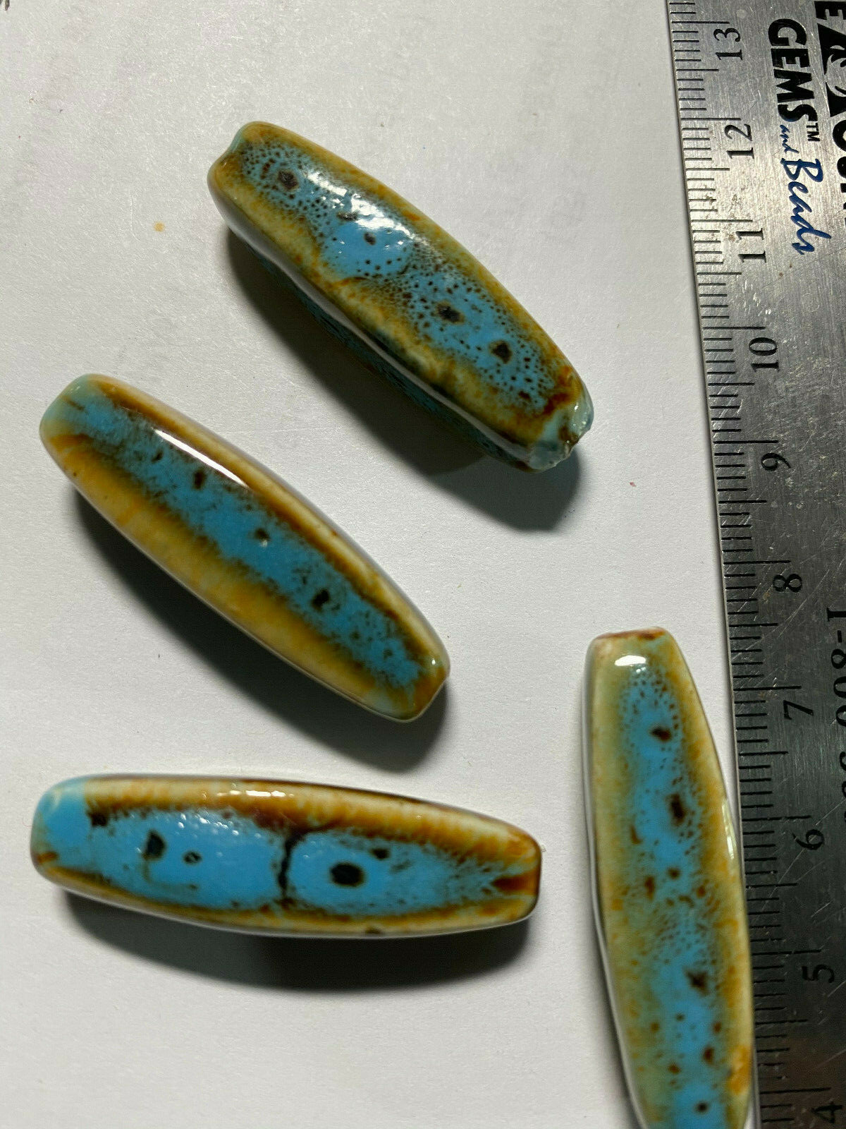Turquoise Blue Antiqued Raku Porcelain Ceramic Beads***U PICK*** 6mm to 40mm