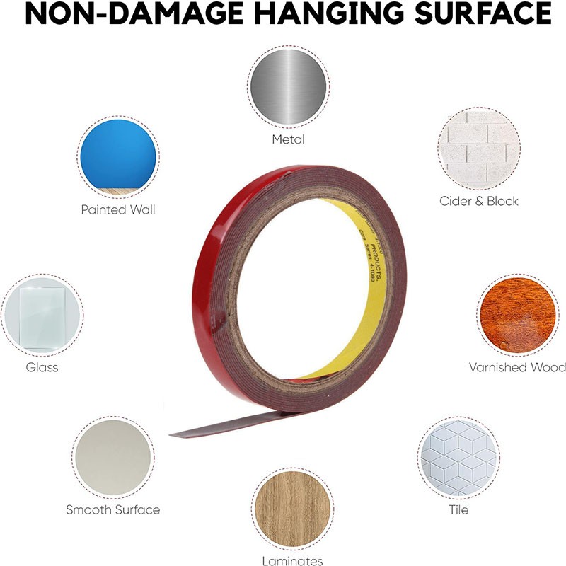 600 Auto Tape Acrylic Foam Double Sided Back Car Mounting Adhesive 3m x10mm 10ft