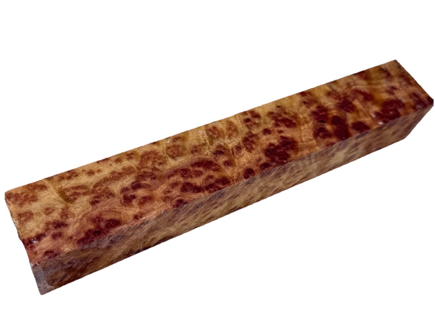 Camphor Burl wood turning blank 1-1/2″ x 1-1/2” x 9-3/4″ (z23) dried – BUG HOLE
